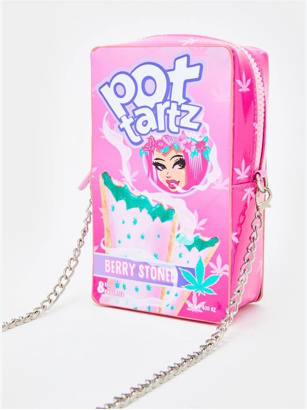 Pot Tartz Pink Novelty Crossbody Bag